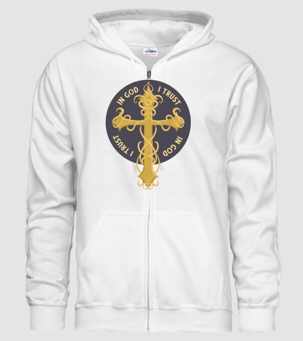 In God We Trust model alb pe tricou