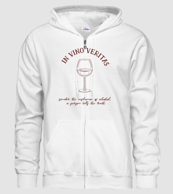 In Vino Veritas - Adevărul este în vin model alb pe tricou