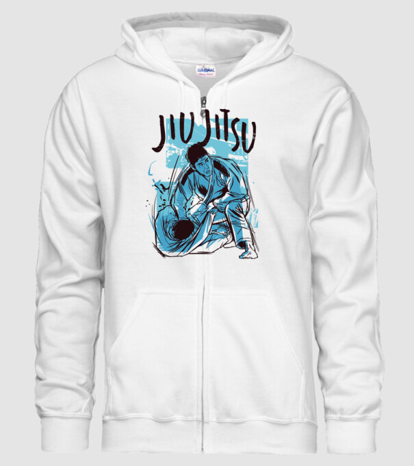 Jiu Jitsu model alb pe tricou