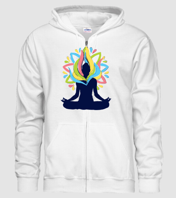 Energii Yoga Meditație model alb pe tricou