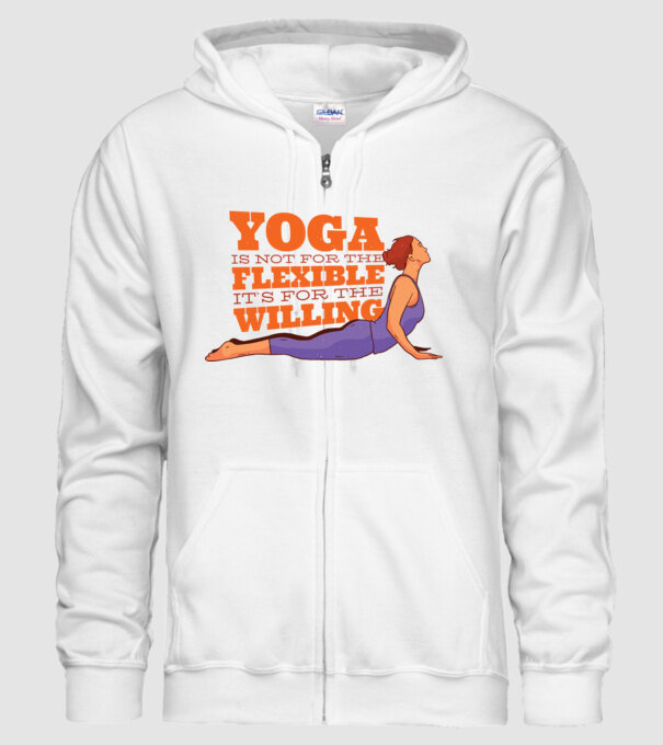 yoga perseverență model alb pe tricou