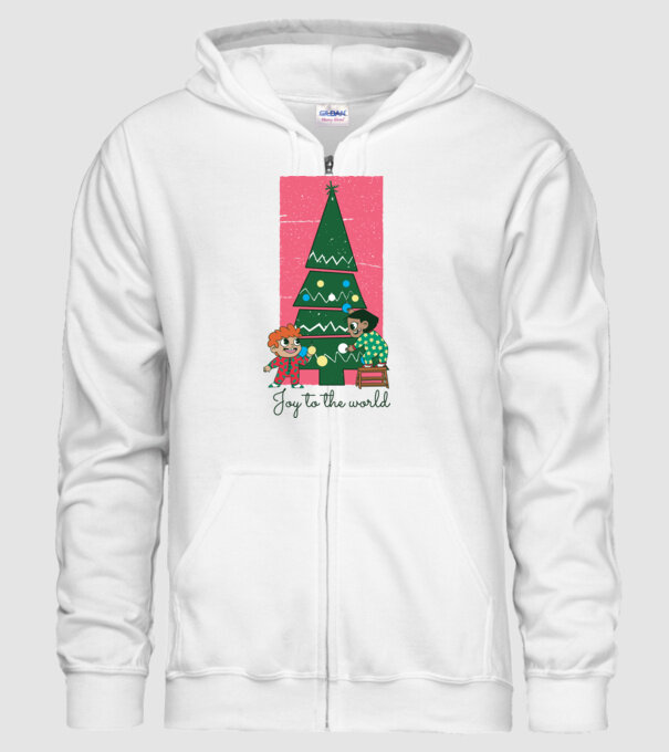 Împodobire pom de Crăciun model alb pe tricou
