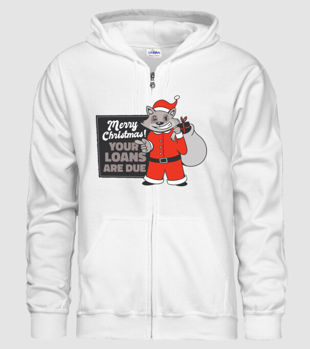 Raton de Crăciun model alb pe tricou