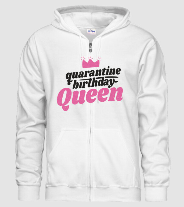 quarantine Queen model alb pe tricou