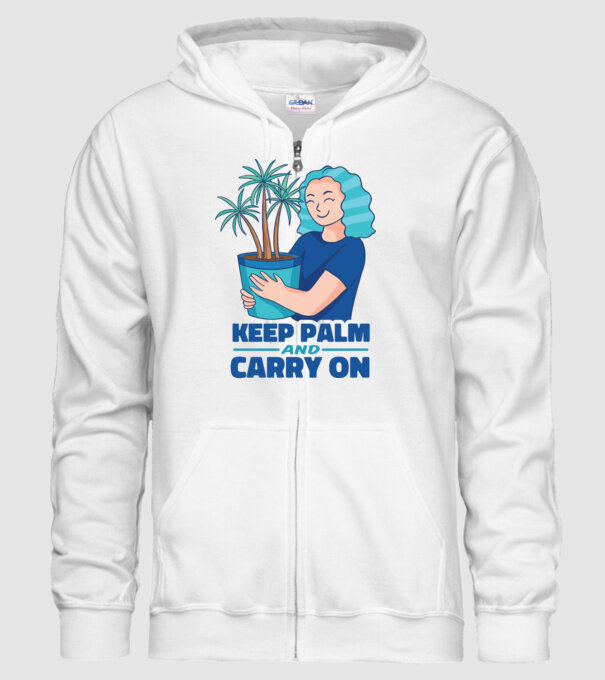 Keep Calm and Carry On model alb pe tricou