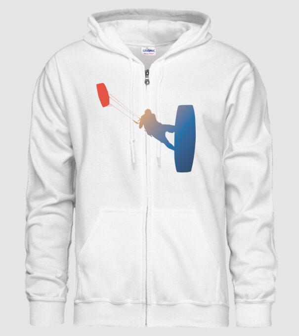 Kite Surfer model alb pe tricou
