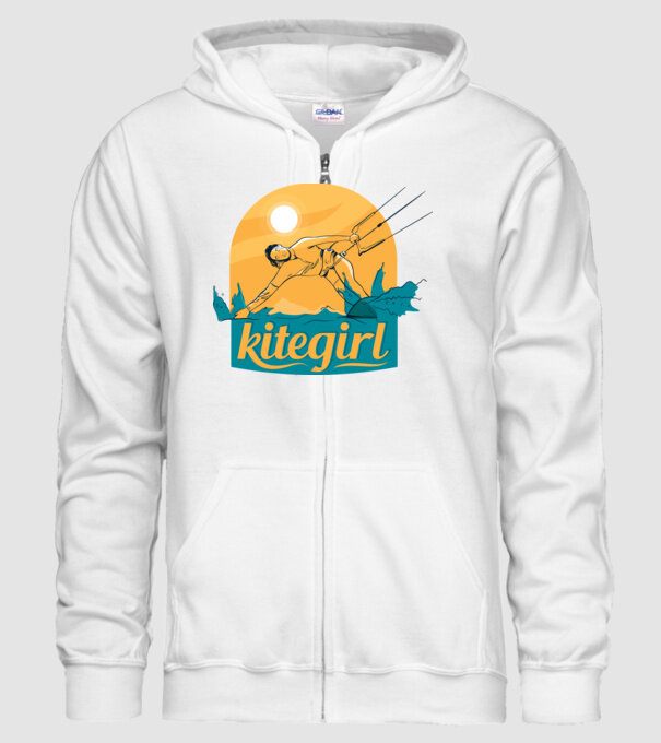 Tricou Kitegirl Kitesurf model alb pe tricou