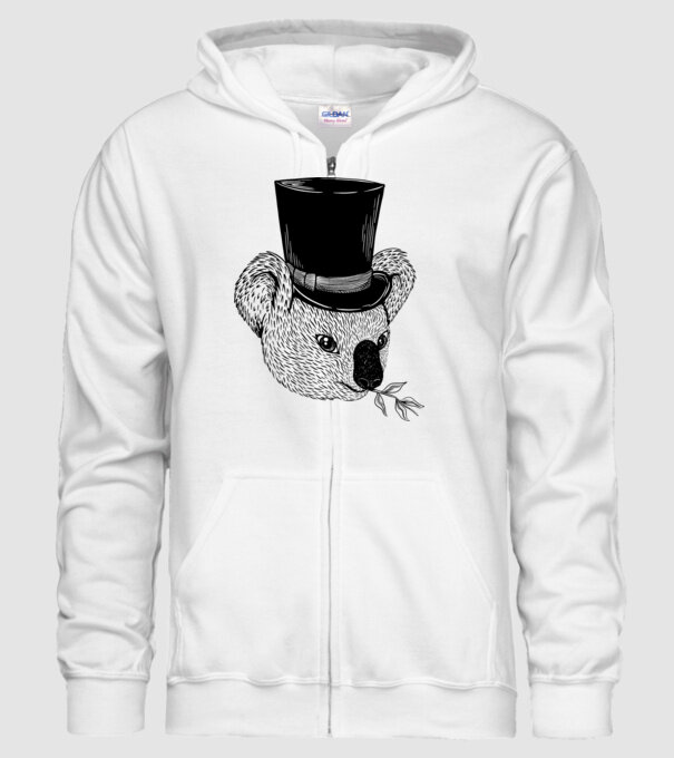 Cilindru Koala model alb pe tricou