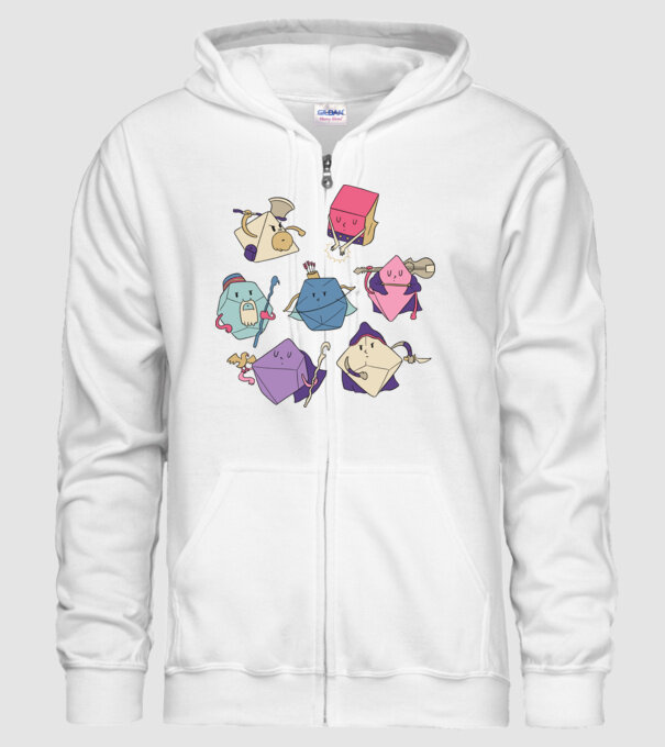 Caractere Cub model alb pe tricou