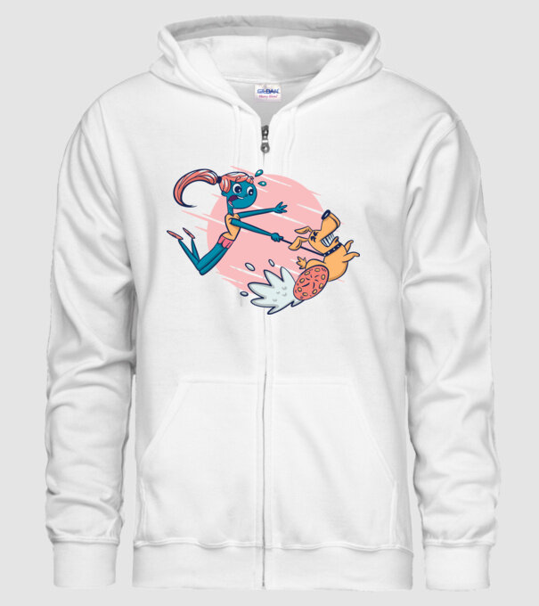 Plimbarea câinilor model alb pe tricou