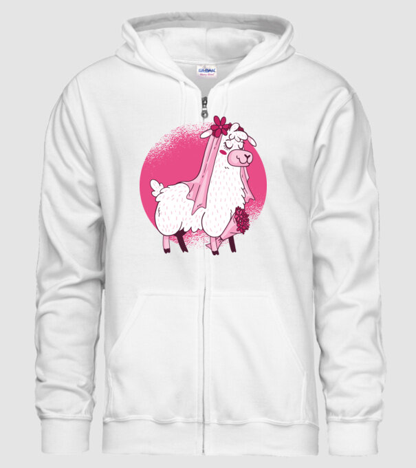 Mireasa Llama pentru petrecerea burlăcițelor model alb pe tricou