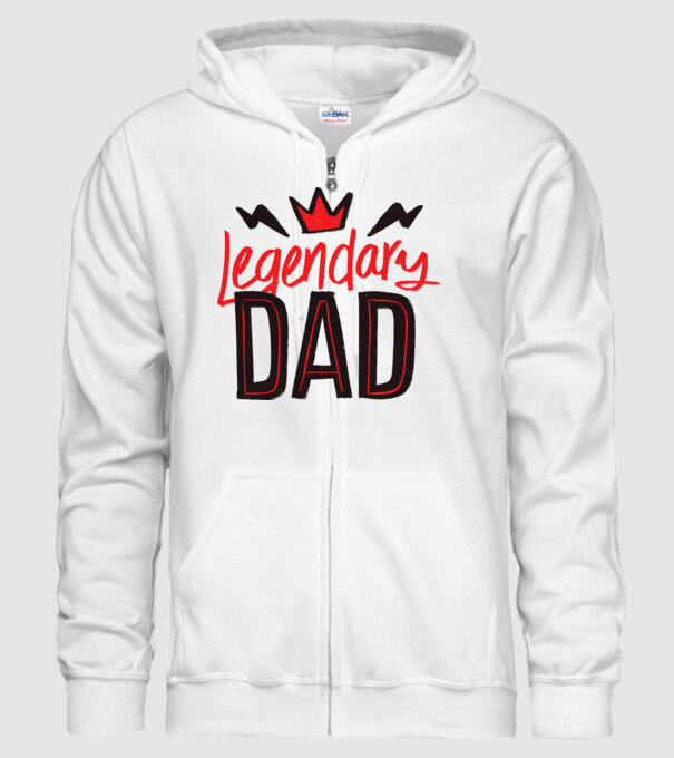 Tată legendar model alb pe tricou