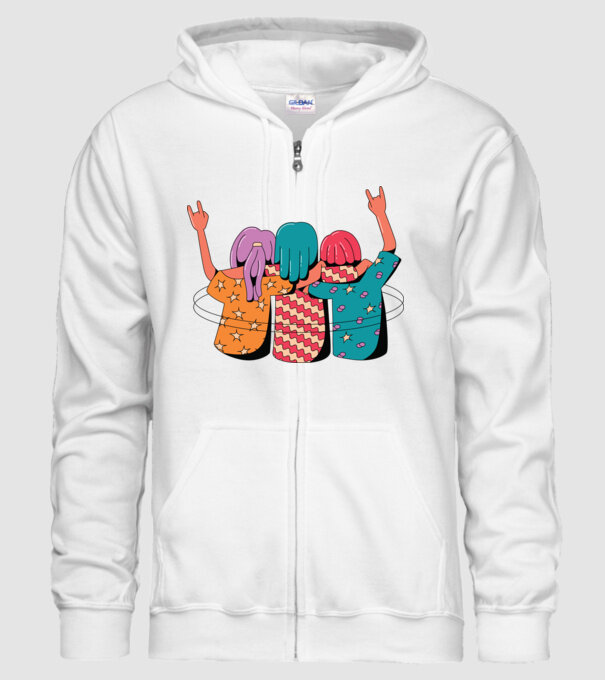 Cele mai bune prietene model alb pe tricou