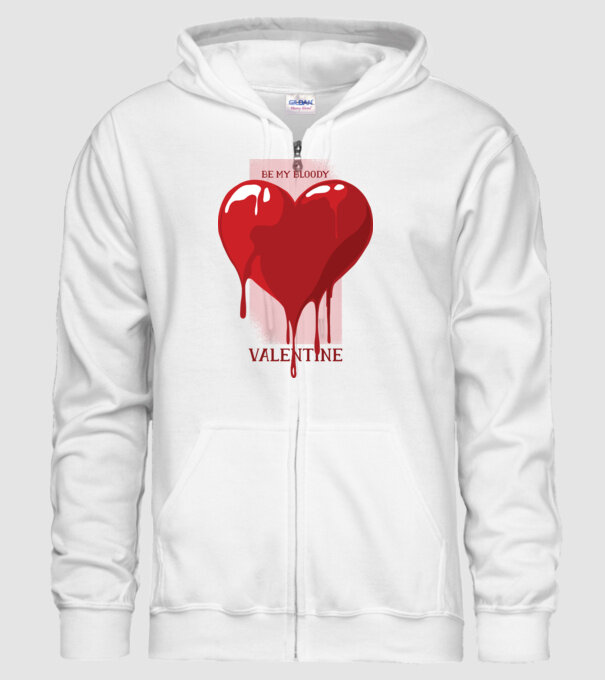 Fii dragostea mea - Be my bloody Valentine model alb pe tricou
