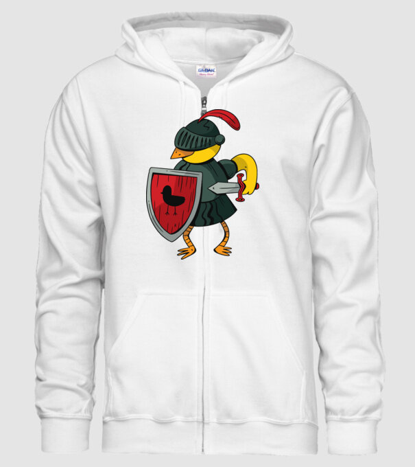 Cavaler Pasăre model alb pe tricou