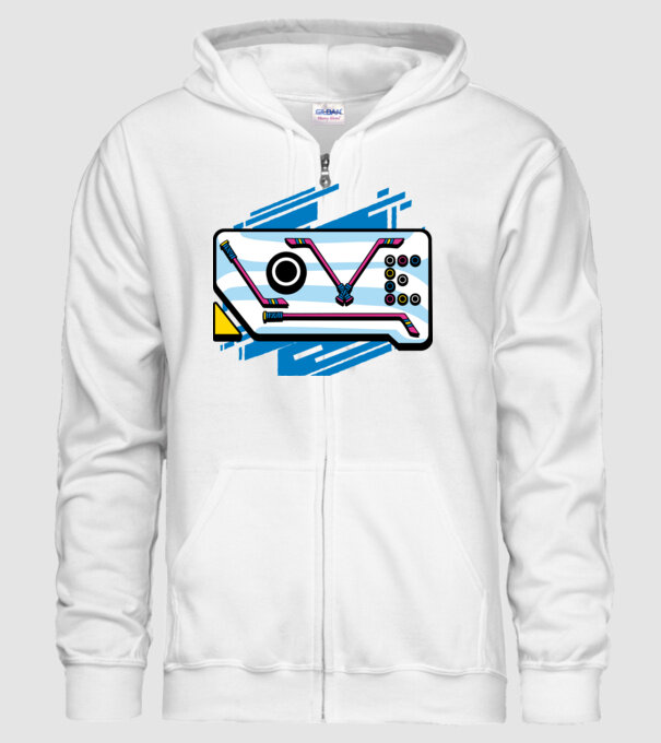 Love Hockey model alb pe tricou
