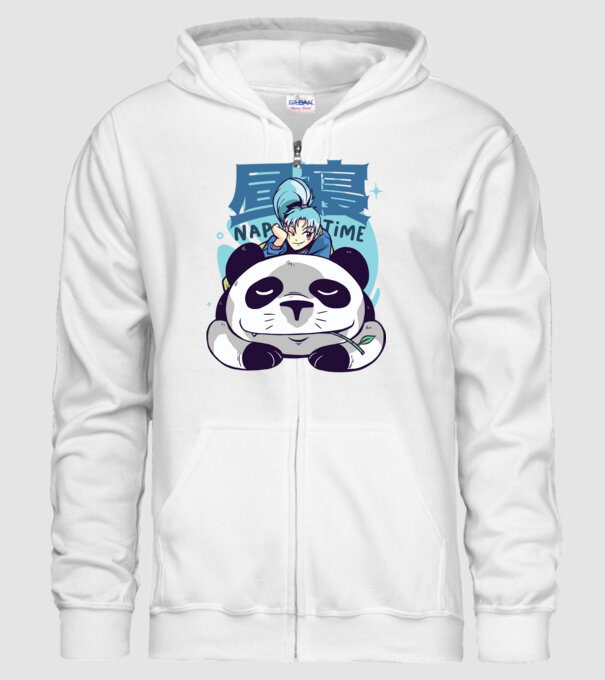 Anime Panda relaxare model alb pe tricou