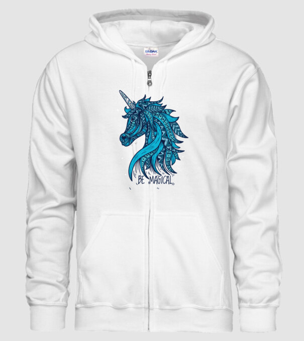 Unicorn magic model alb pe tricou