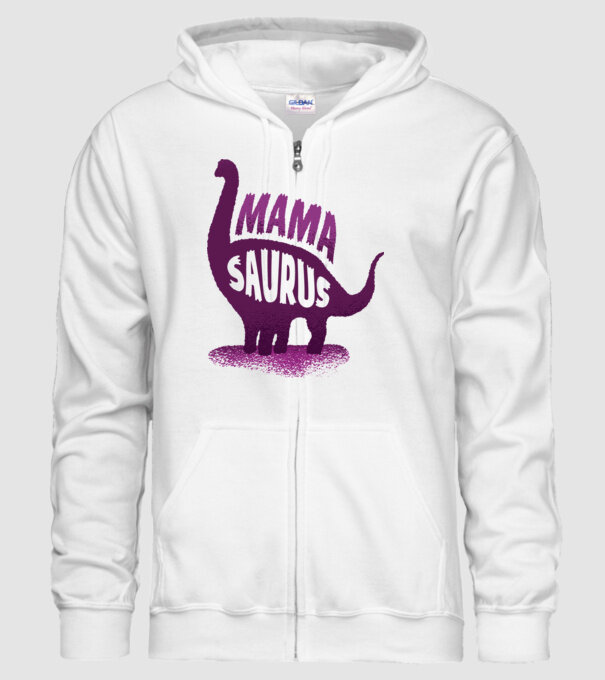 Mamasaurus model alb pe tricou