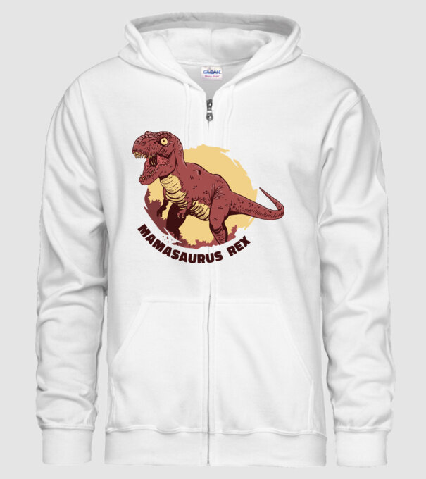 mamasaurus rex model alb pe tricou