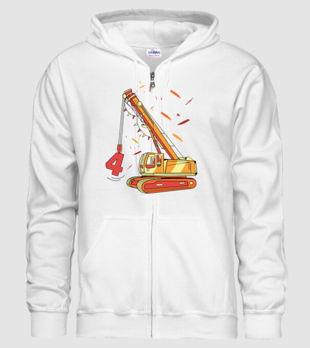 Prindere 4th Birthday model alb pe tricou