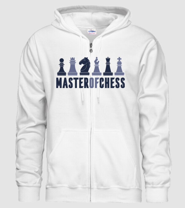 Master of Chess model alb pe tricou