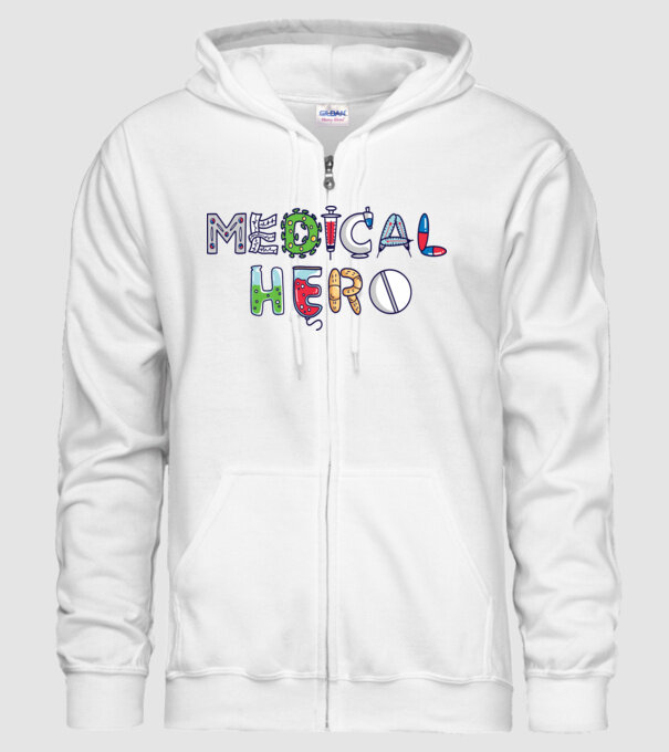 Medical Hero - Eroi de zi cu zi model alb pe tricou