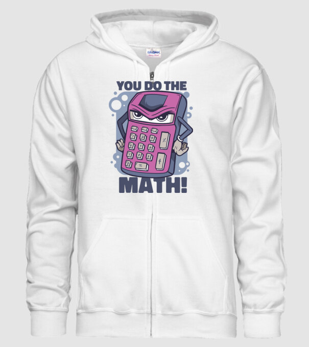 Calculator Furios model alb pe tricou
