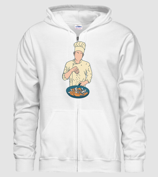 Maestru Bucătar model alb pe tricou