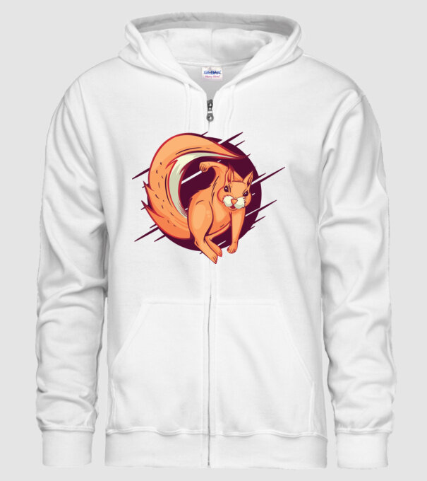 Supererou veveriță model alb pe tricou