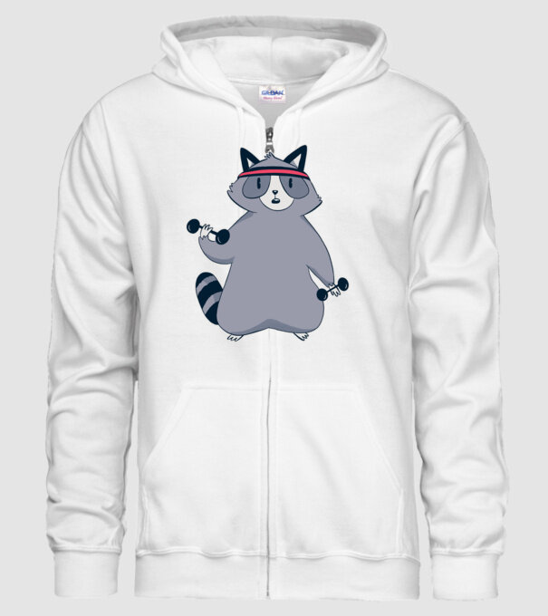 Raton antrenament model alb pe tricou