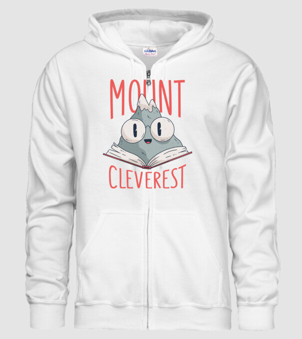 Tricou Mount Cleverest model alb pe tricou