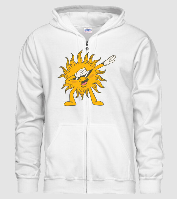 Soare DAB model alb pe tricou