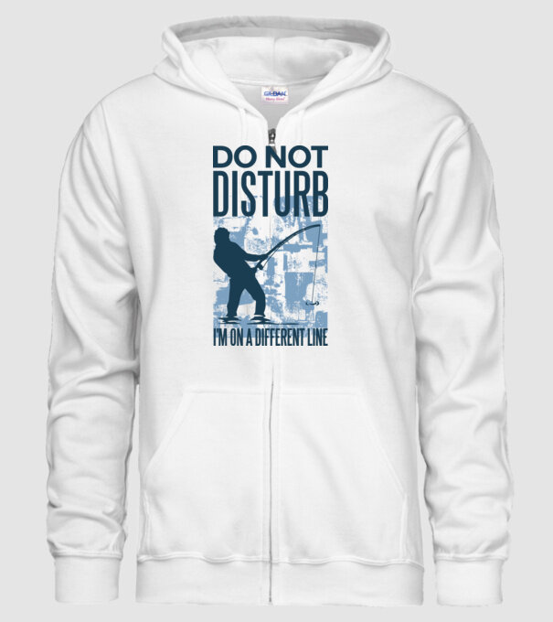Nu mă deranja, sunt pe altă linie Pescar model alb pe tricou
