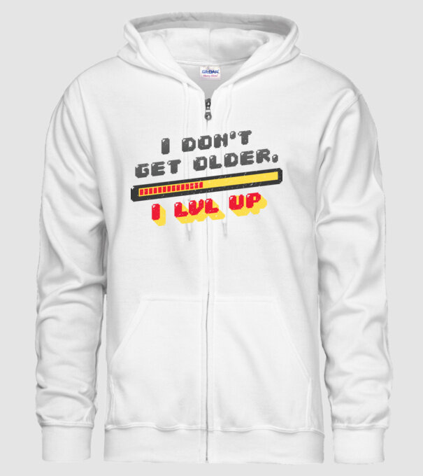 Eu nu îmbătrânesc, trec la nivelul următor Gamer, tricou zi naștere model alb pe tricou