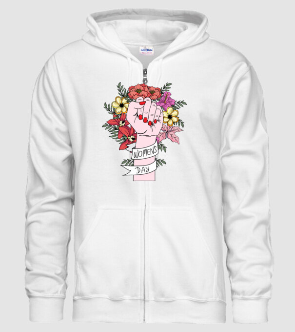 Ziua Internațională a Femeii 8 martie model alb pe tricou