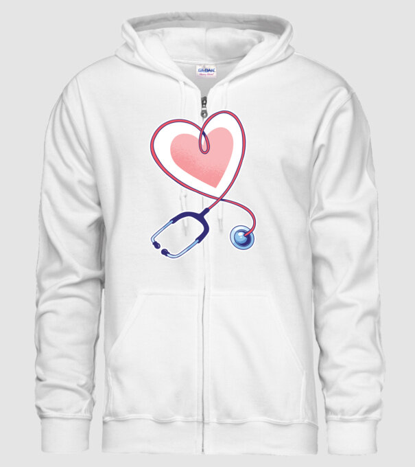 Soră Asistentă Stetoscop model alb pe tricou