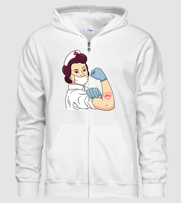 Soră Asistentă model alb pe tricou