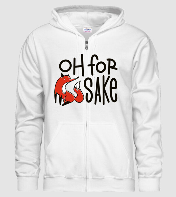 Oh for Fox Sake tricou cu vulpe model alb pe tricou