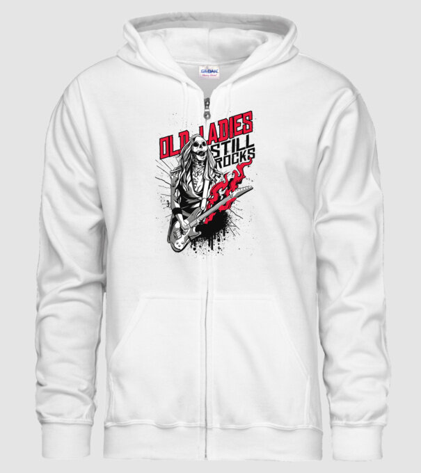 Old Ladies still Rocks model alb pe tricou