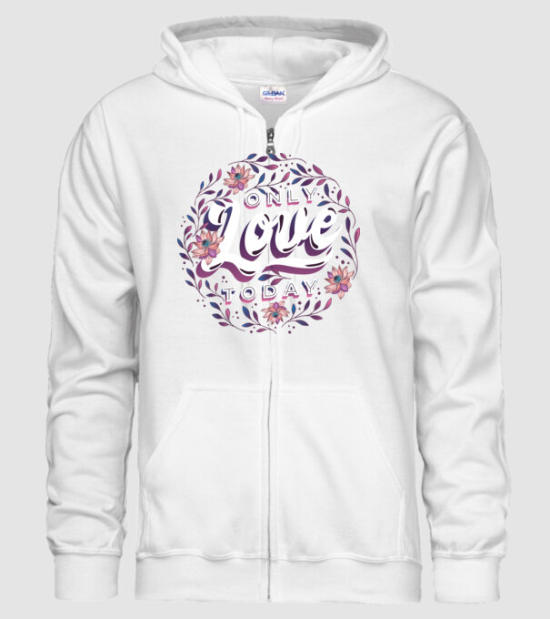 'Only Love Today tricou pentru Valentine''s Day' model alb pe tricou