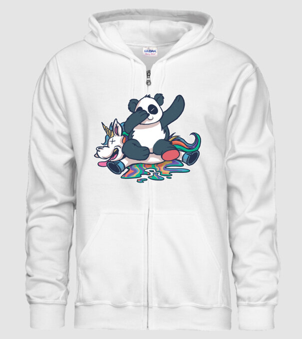 Panda DAB Unicorn model alb pe tricou