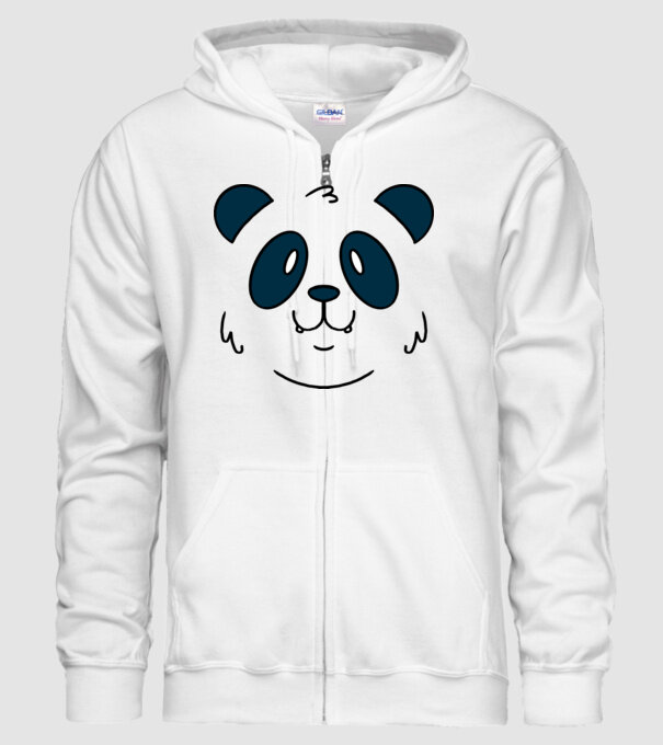 Cap de panda model alb pe tricou