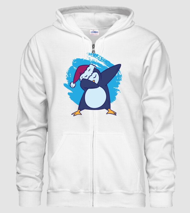 Pinguin DAB model alb pe tricou