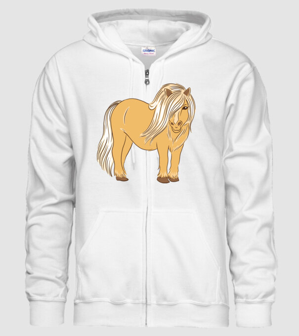 Ponei model alb pe tricou