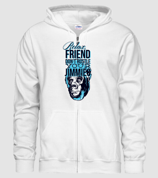 Relax Friend model alb pe tricou