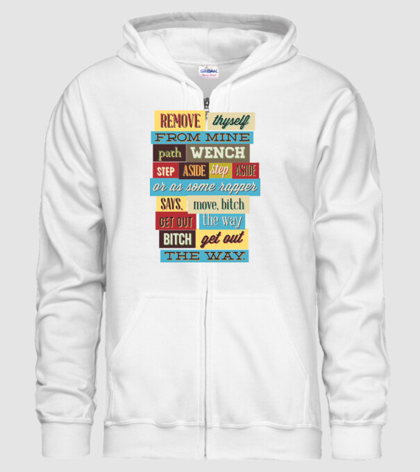 Remove thyself from mine path wench model alb pe tricou