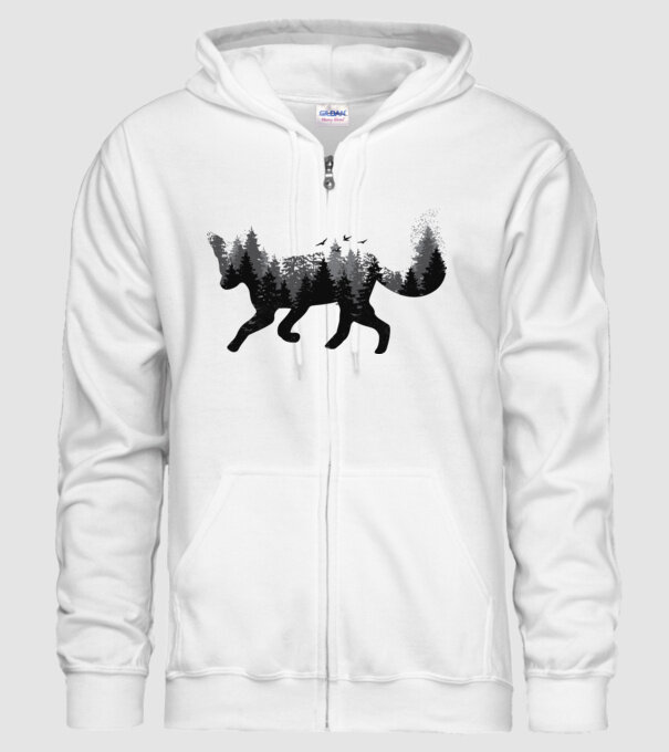 Vulpe pădure Natură model alb pe tricou