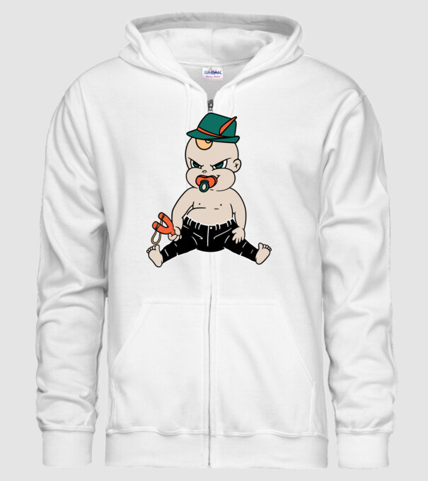 Bebe neastâmpărat model alb pe tricou