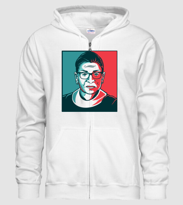 Ruth Bader Ginsburg model alb pe tricou